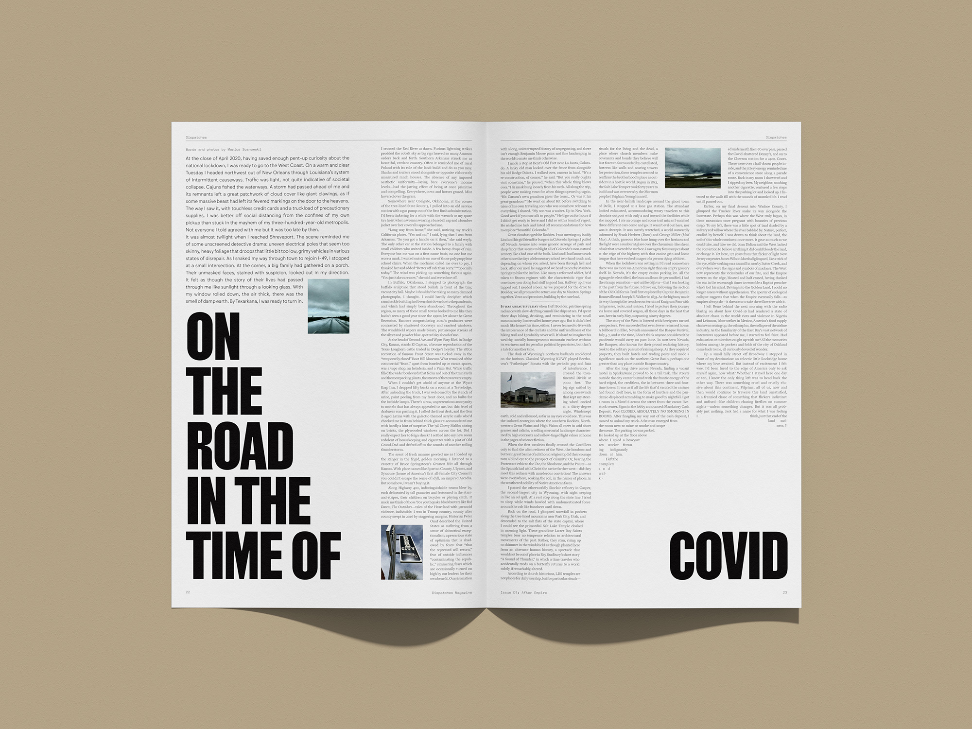 Gabe Ferreira: Dispatches Magazine — Marius Sosnowsky’s “On the Road in the Time of Covid.”
