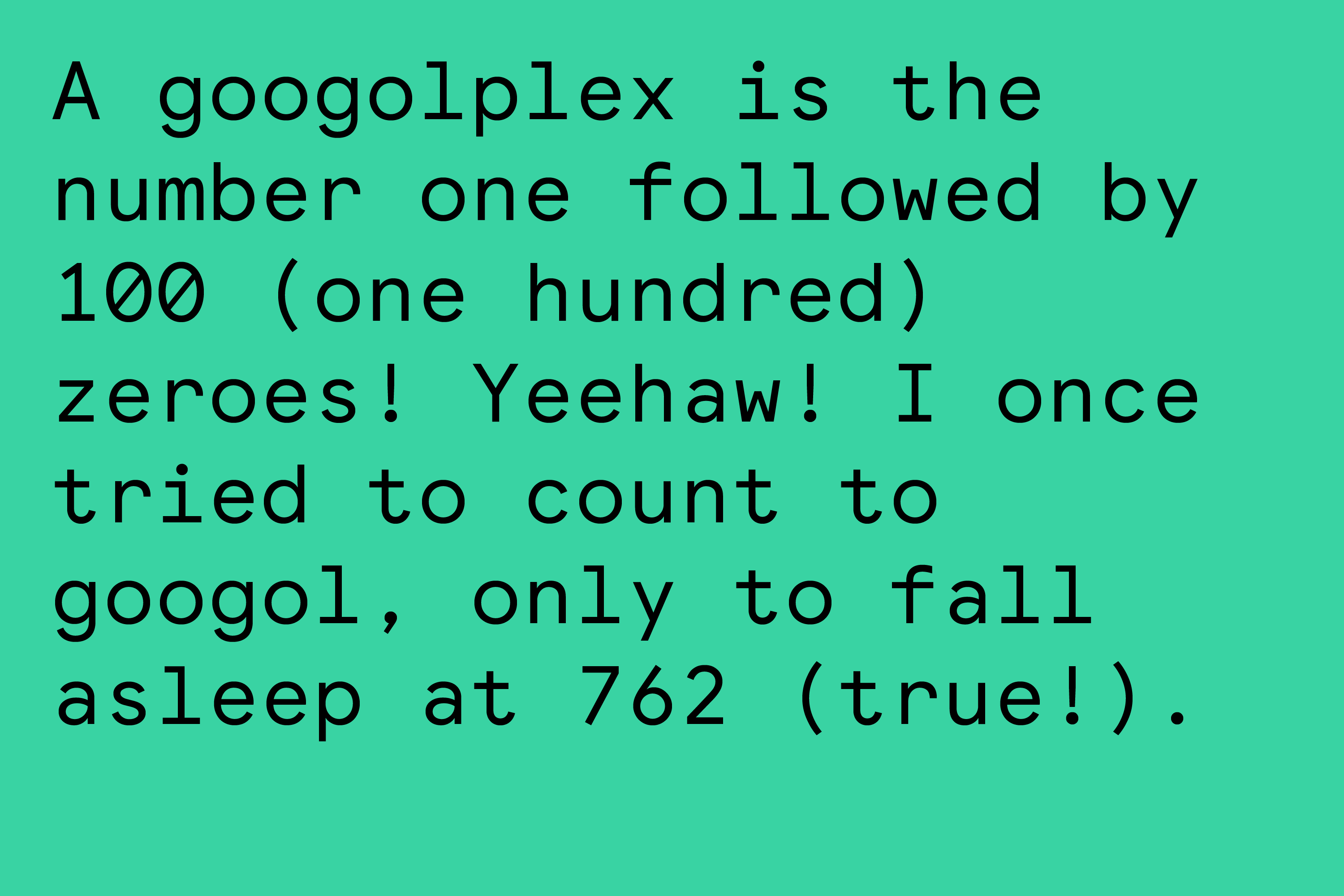 Gabe Ferreira: Googolplex Mono — Sample words (part 7).