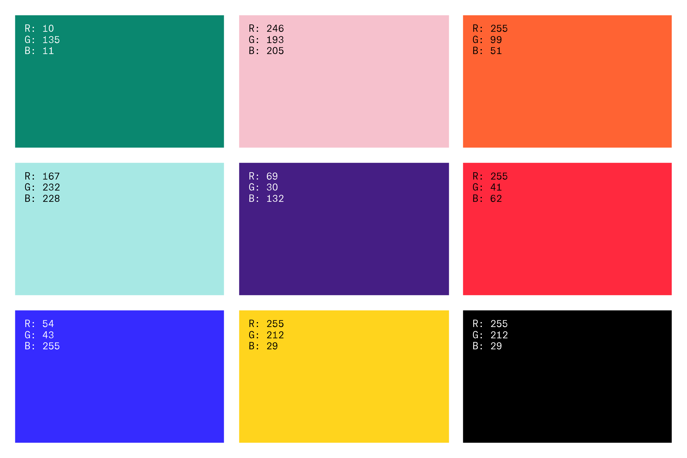 Gabe Ferreira: HOOD — Color scheme.