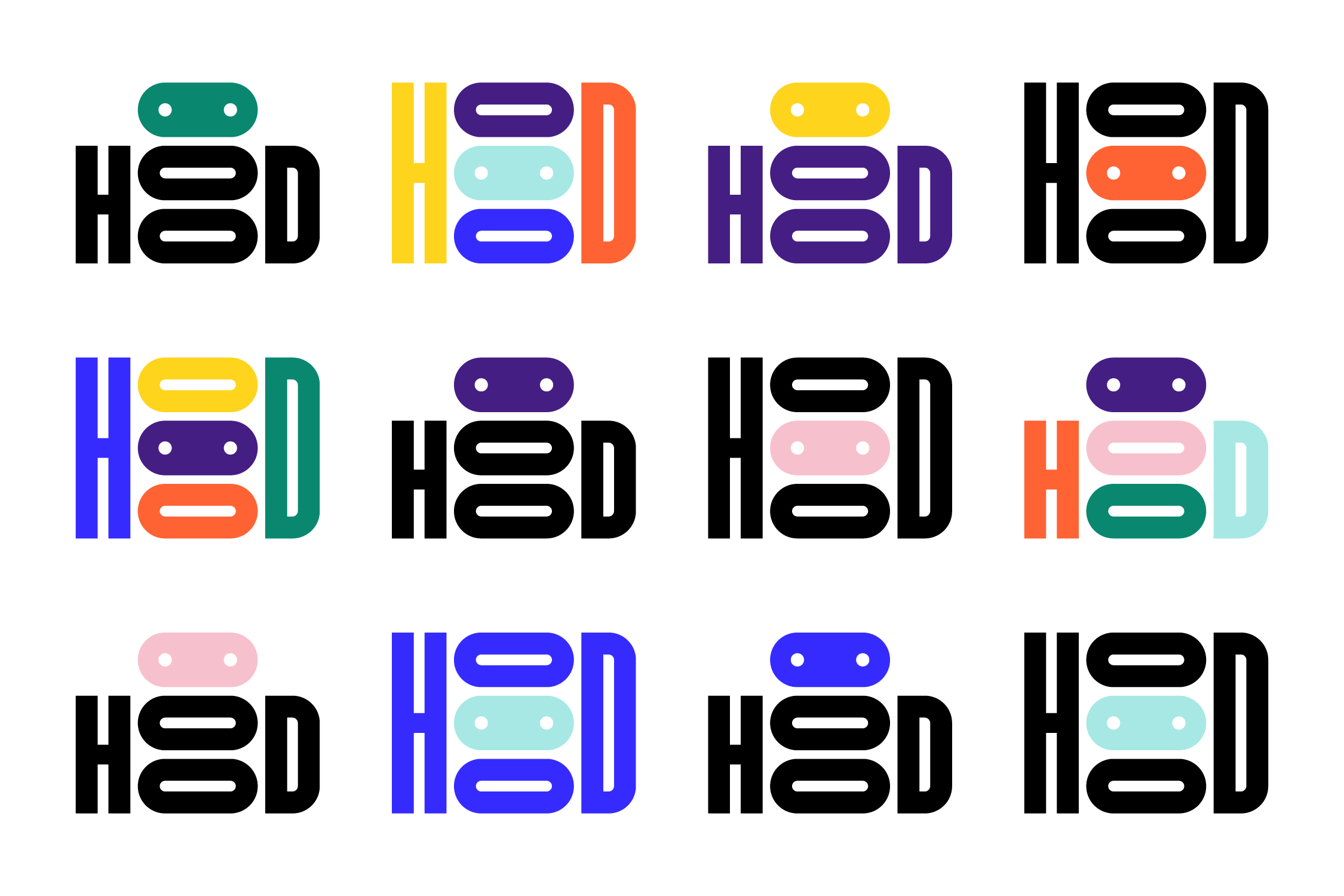 Gabe Ferreira: HOOD — Logo lockups.
